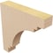 Ekena Millwork 2"W x 10"D x 10"H Thin Pescadero Rough Cedar Woodgrain TimberThane Corbel, Primed Tan CORUR02X10X10PECRCPR - alternate 6